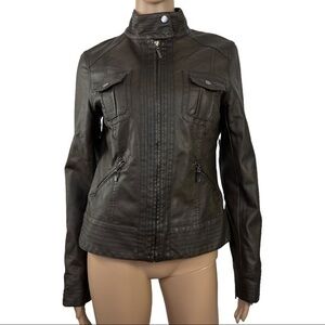 Sophie Max Women Jacket Brown Zipper Up/Down Sz M